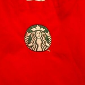 Red Apron Starbucks Barista Holiday Christmas core, food, coffee